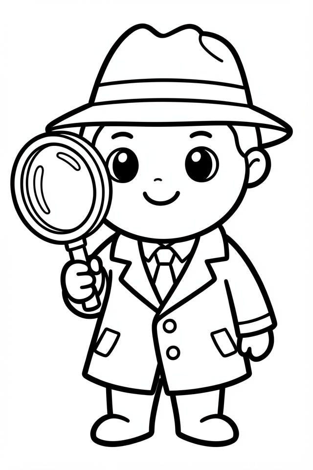 Coloriage un dA©tective