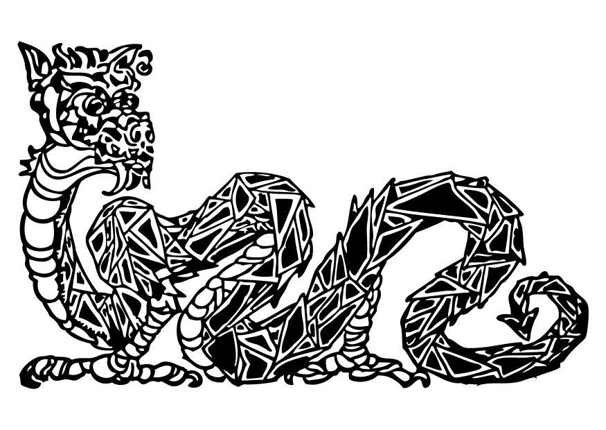 un dragon Coloriage un dragon