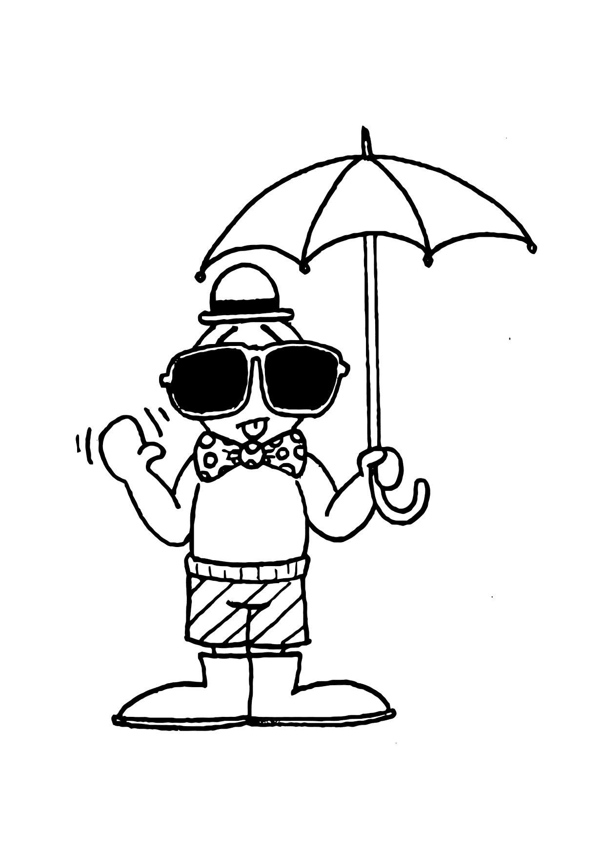 un fou Coloriage un fou