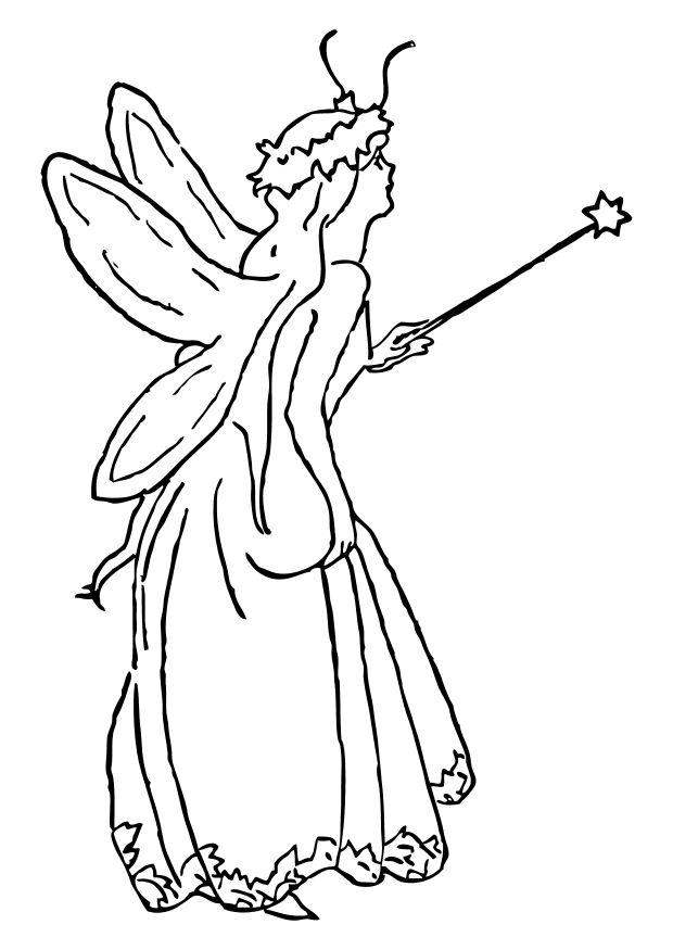une fA©e Coloriage une fA©e