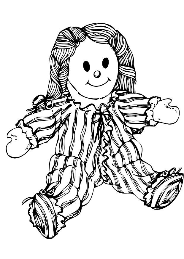 une poupA©e Coloriage une poupA©e