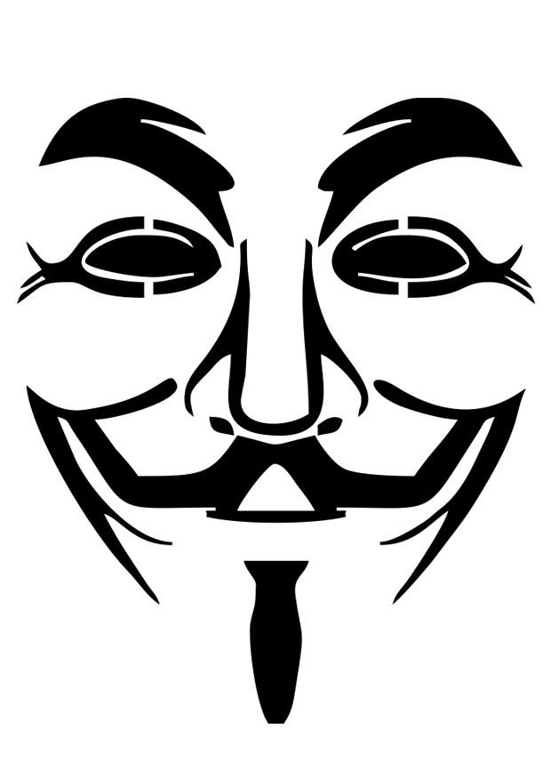 v pour vendetta Coloriage v pour vendetta