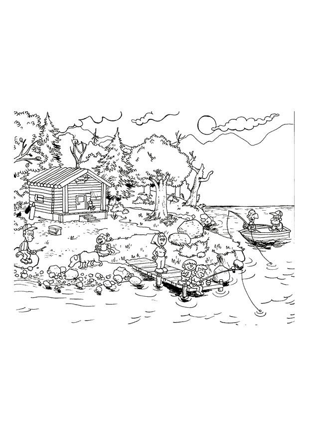 vacance A la mer Coloriage vacance A la mer