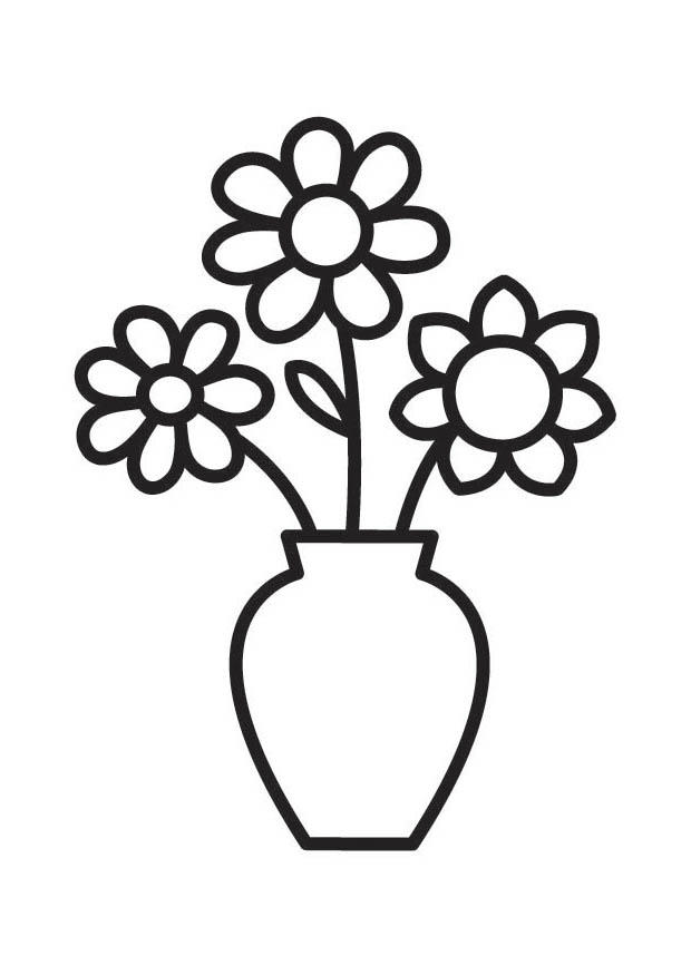 vase de fleurs Coloriage vase de fleurs