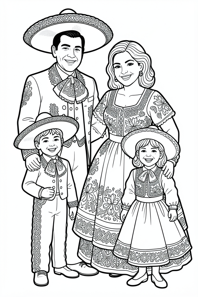 vAªtements traditionnels mexicains Coloriage vAªtements traditionnels mexicains
