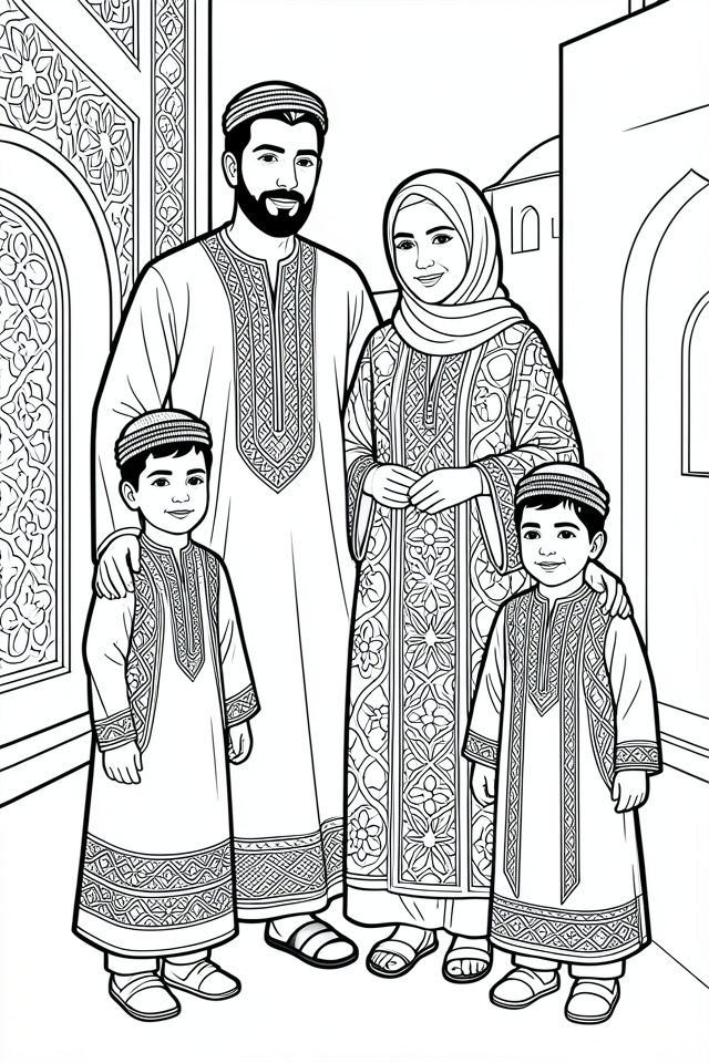 vAªtements traditionnels tunisiens Coloriage vAªtements traditionnels tunisiens