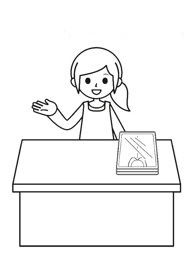 vendeur Coloriage vendeur
