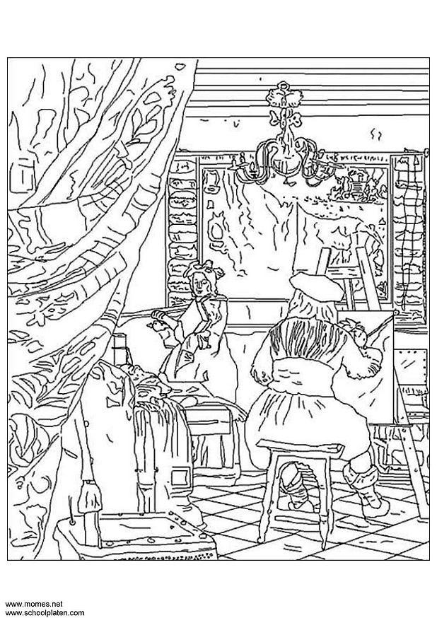 vermeer Coloriage vermeer