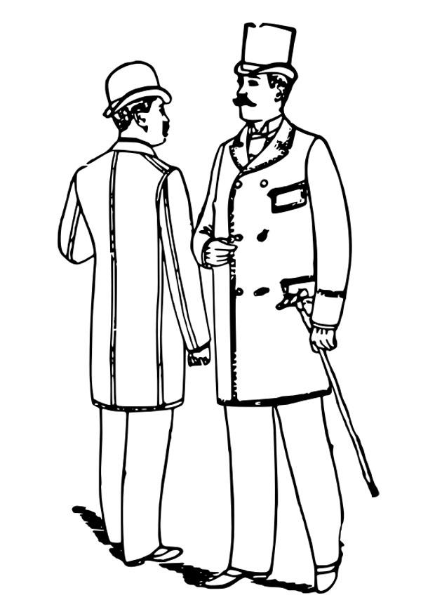 vAªtements pour hommes 1892 Coloriage vAªtements pour hommes 1892