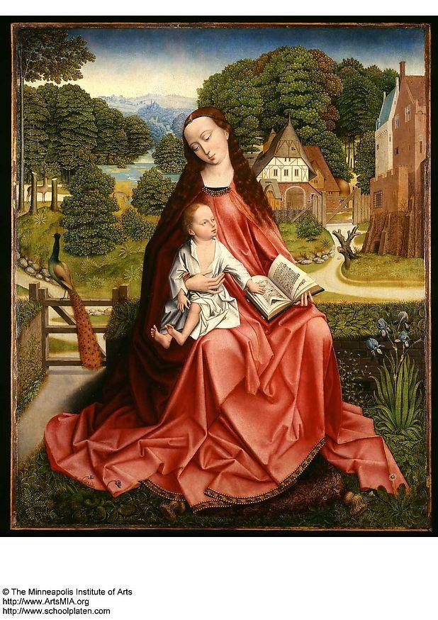 vierge A lenfant dans un jardin Image vierge A lenfant dans un jardin