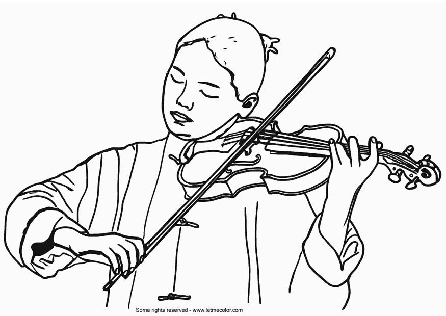 violiste Coloriage violiste