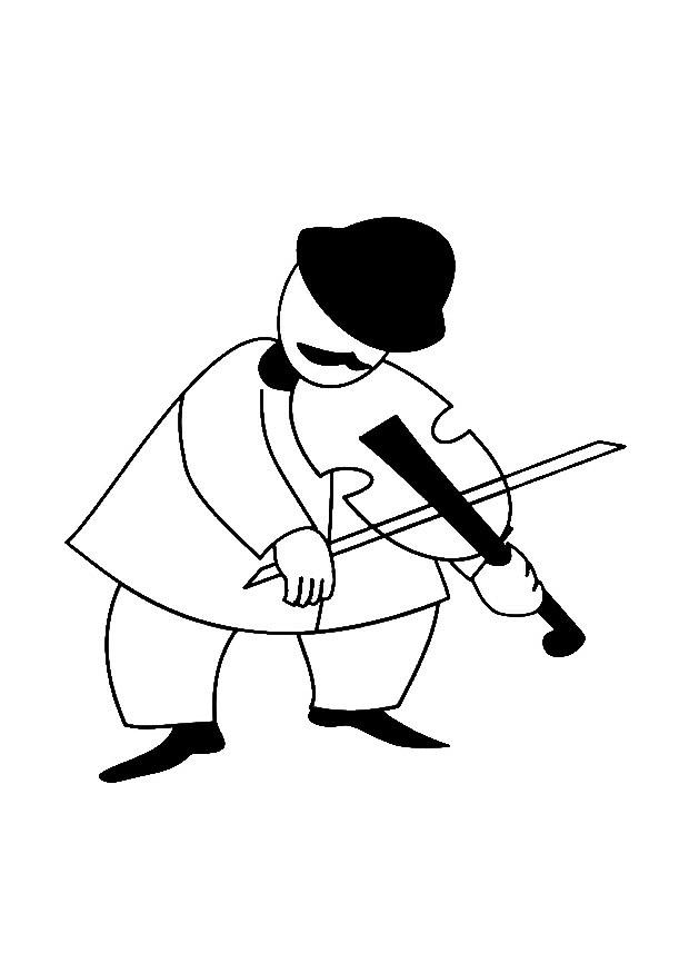 violoniste Coloriage violoniste