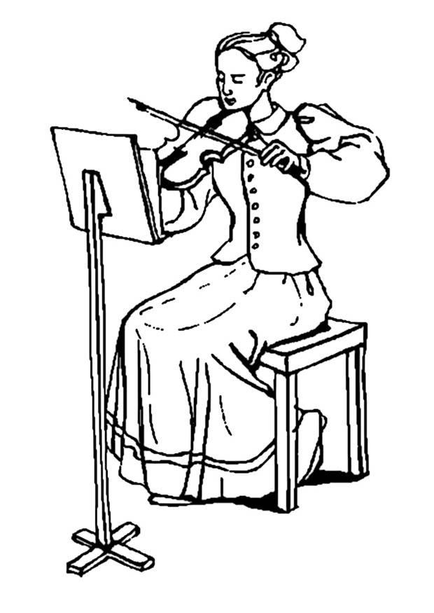 violoniste Coloriage violoniste