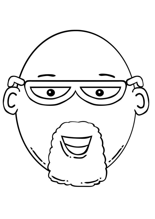 visage dhomme Coloriage visage dhomme