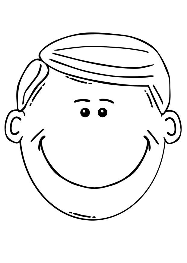 visage dhomme Coloriage visage dhomme