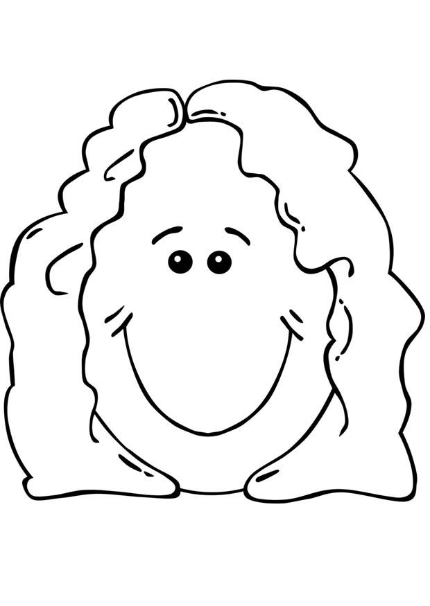 visage de femme Coloriage visage de femme