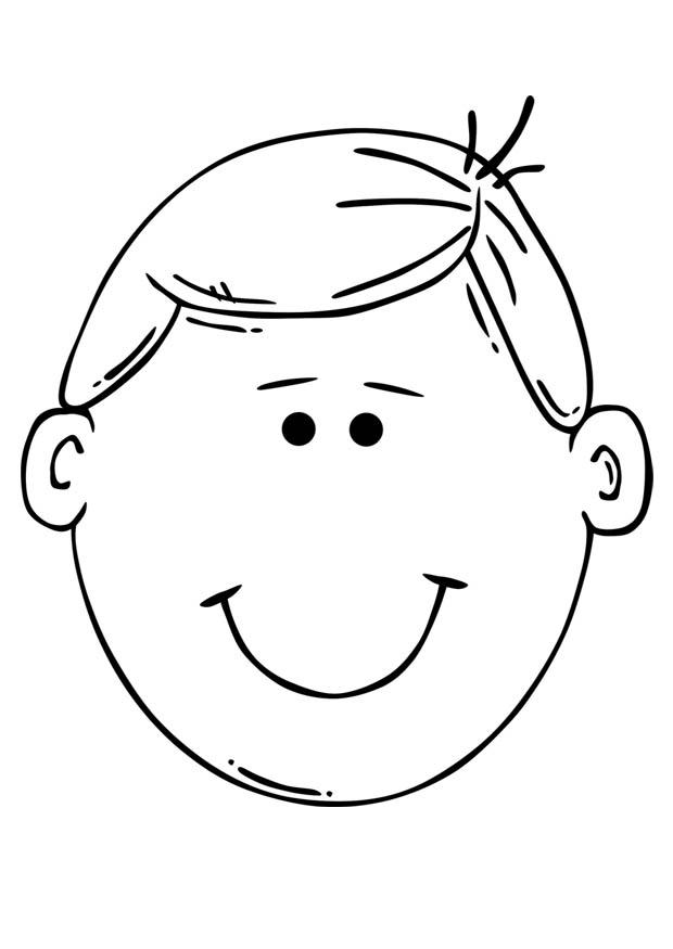 visage de garA§on Coloriage visage de garA§on