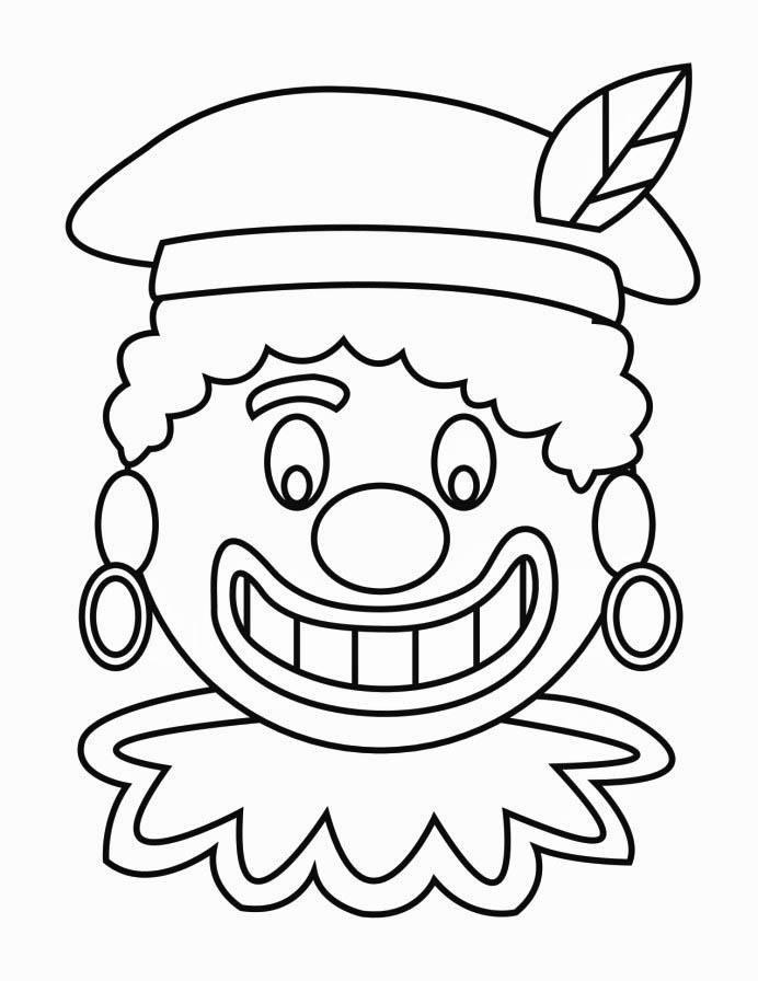 visage du pA¨re fouettard Coloriage visage du pA¨re fouettard
