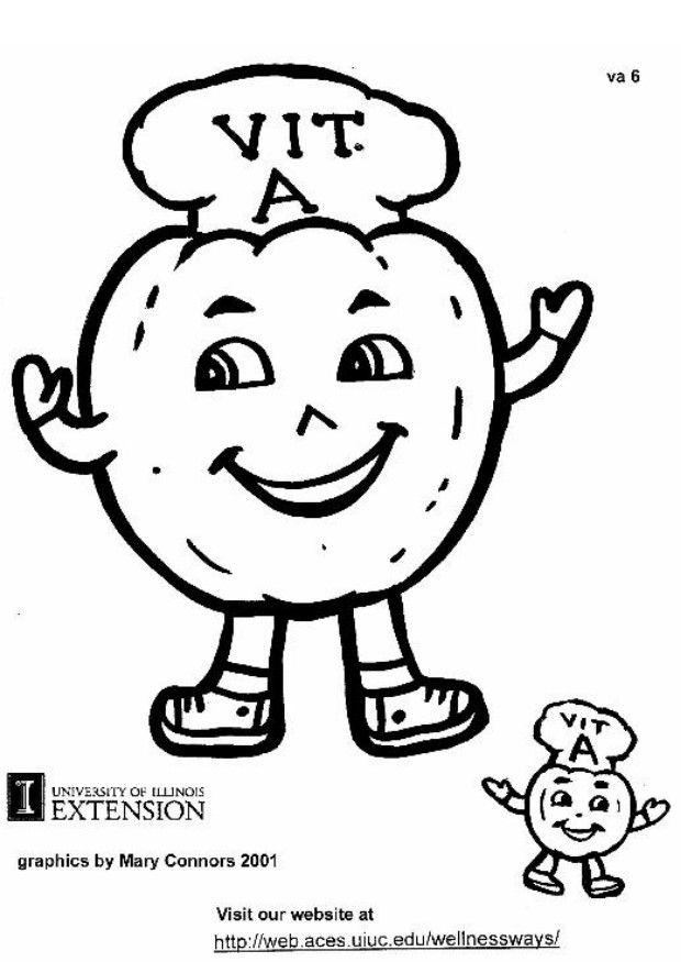 vitamine a Coloriage vitamine a