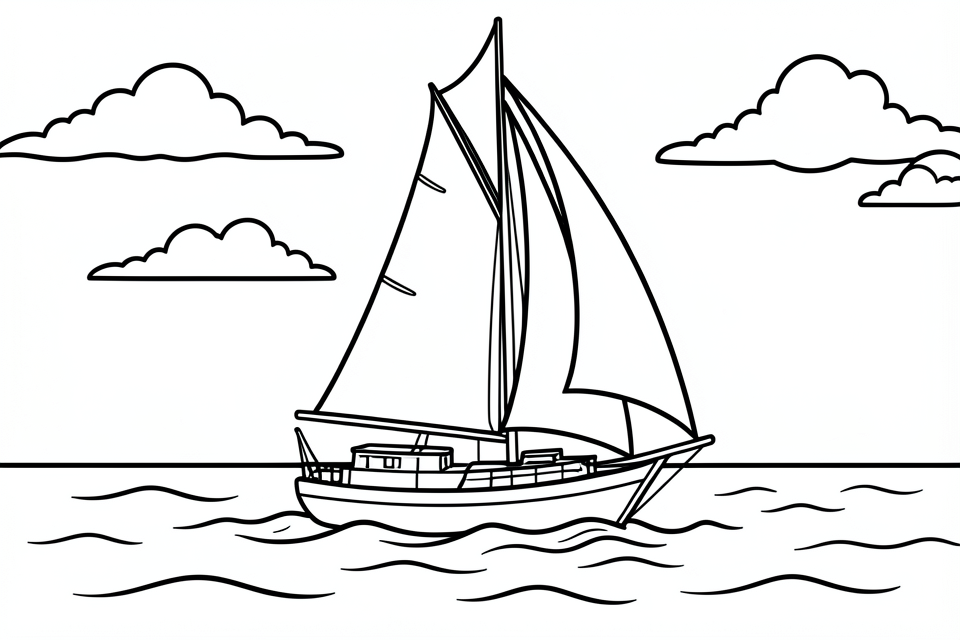 Coloriage voilier