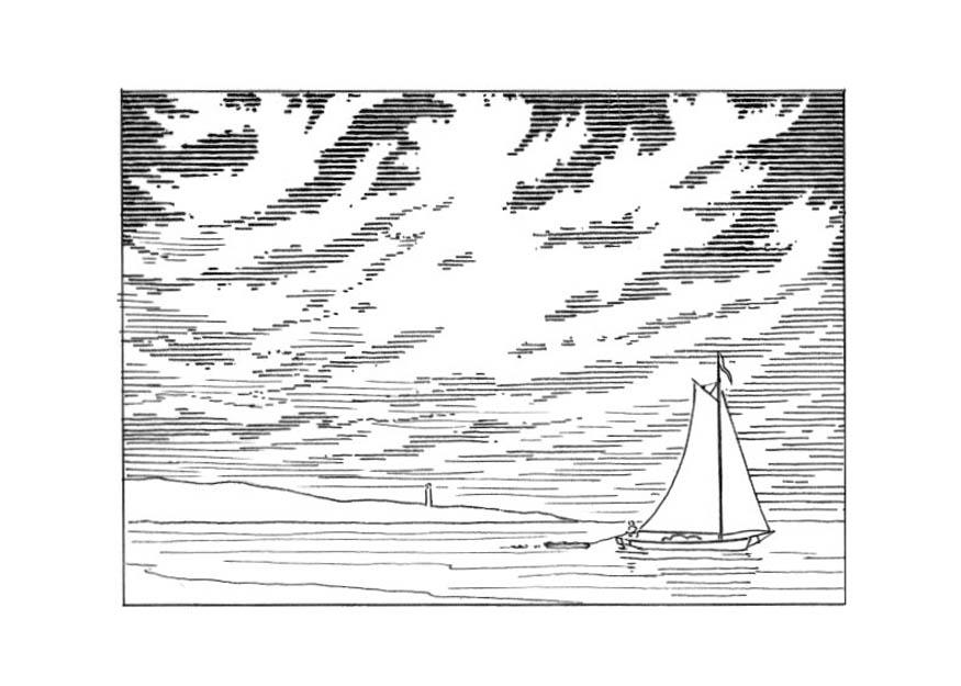 voilier A proximitA© de la cA´te Coloriage voilier A proximitA© de la cA´te