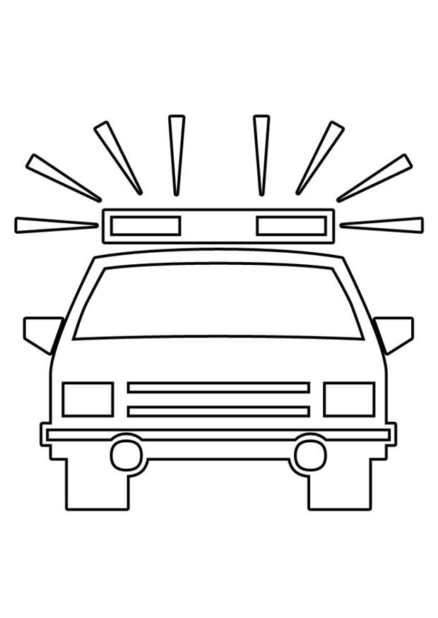 voiture de police Coloriage voiture de police