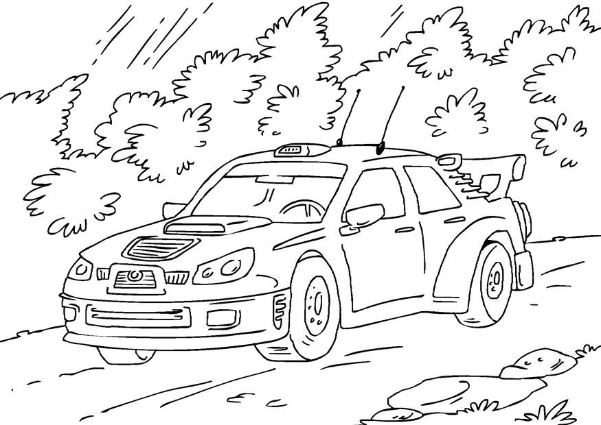 Coloriage voiture de rallye