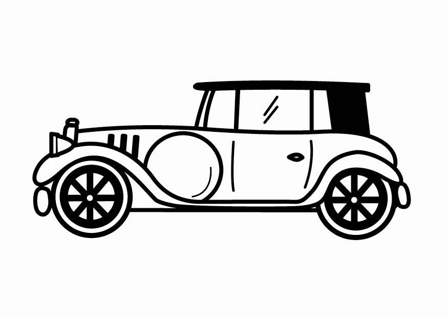 voiture rA©tro Coloriage voiture rA©tro