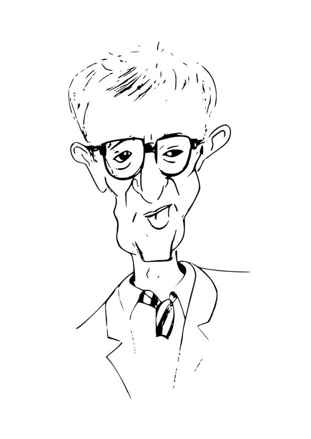 woody allen Coloriage woody allen