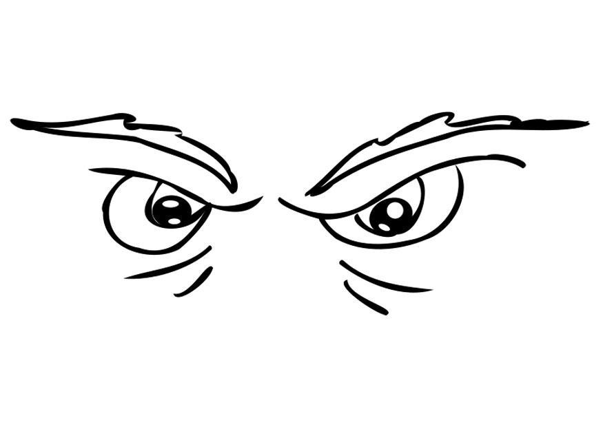 yeux irritA©s Coloriage yeux irritA©s