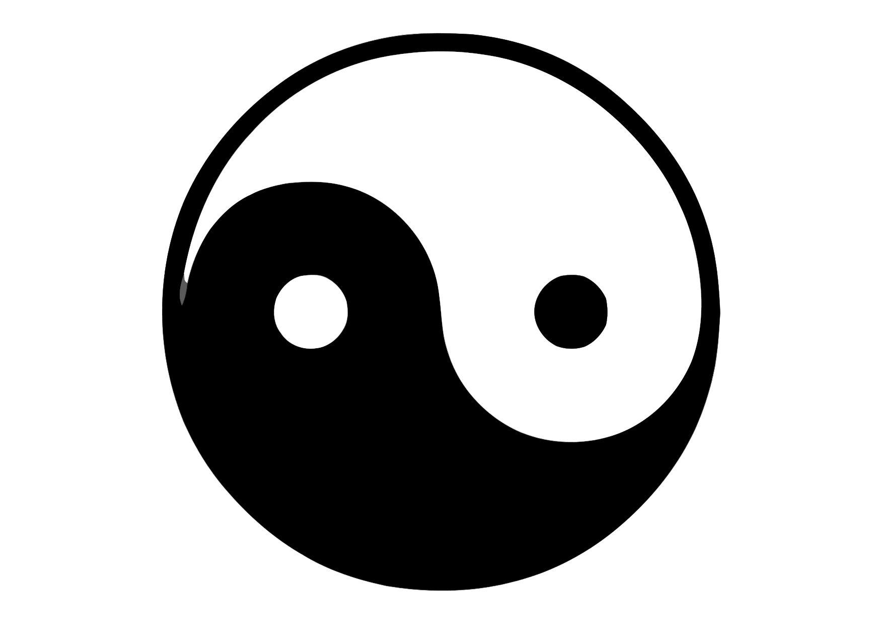 yin et yang Coloriage yin et yang