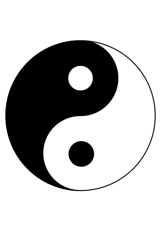 yin yang Coloriage yin yang