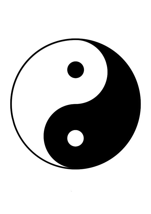 yin yang Coloriage yin yang