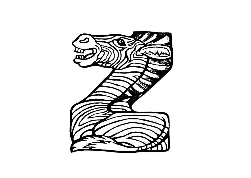 z-zebra Coloriage z-zebra