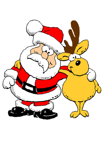 Image Père Noël avec renne