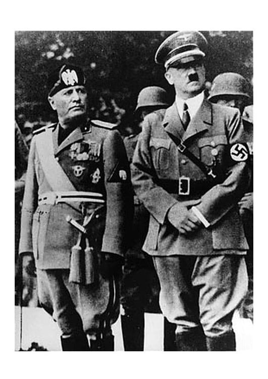 Photo Adolf Hitler et Mussolini
