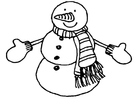 Coloriage bonhomme de neige