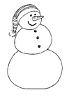 Coloriage bonhomme de neige