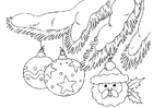 Coloriage boules de noël