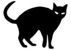 Coloriage chat noir