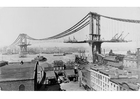 Photos construction du pont Manhatan en 1909