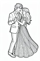 Coloriage couple dansant