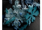 Photos cristaux de neige sous un microscope