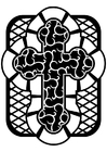 Coloriage croix celtique