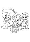 Coloriage déguisement d'halloween