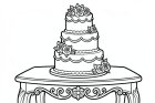 Coloriage gâteau de mariage