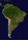 Photo image satelitte de l'AmÃ©rique du sud