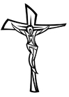 Coloriage jésus crucifié