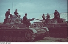 Photo La Russie - soldats avec Panzer IV