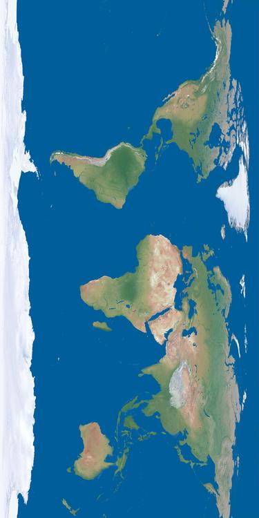 la terre sans nuages, glaces polaires ou ombre